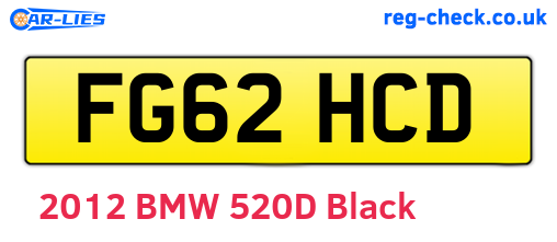 FG62HCD are the vehicle registration plates.
