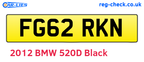 FG62RKN are the vehicle registration plates.