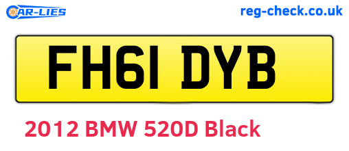 FH61DYB are the vehicle registration plates.