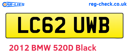 LC62UWB are the vehicle registration plates.
