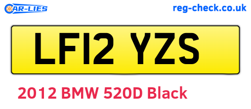LF12YZS are the vehicle registration plates.