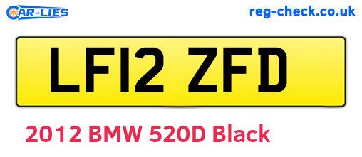 LF12ZFD are the vehicle registration plates.