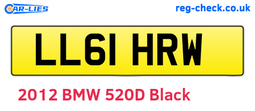 LL61HRW are the vehicle registration plates.