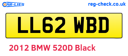 LL62WBD are the vehicle registration plates.