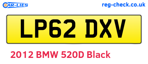 LP62DXV are the vehicle registration plates.