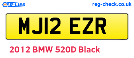 MJ12EZR are the vehicle registration plates.