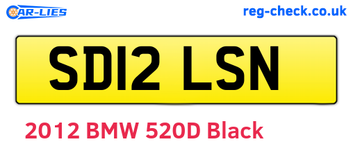 SD12LSN are the vehicle registration plates.