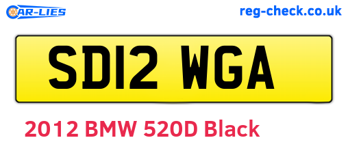 SD12WGA are the vehicle registration plates.