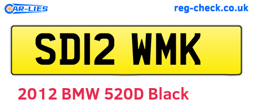 SD12WMK are the vehicle registration plates.