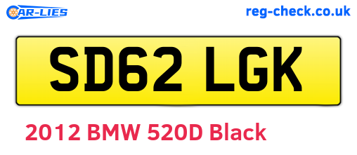 SD62LGK are the vehicle registration plates.