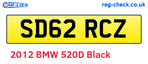 SD62RCZ are the vehicle registration plates.