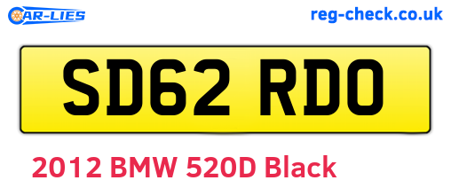 SD62RDO are the vehicle registration plates.