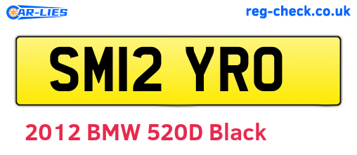 SM12YRO are the vehicle registration plates.