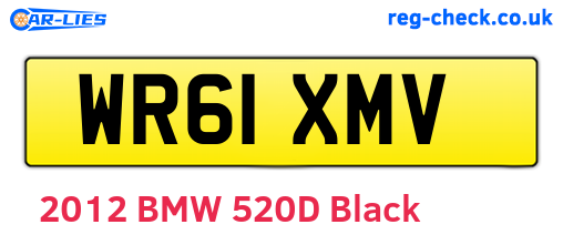 WR61XMV are the vehicle registration plates.