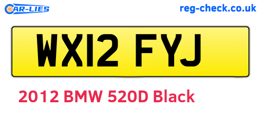 WX12FYJ are the vehicle registration plates.