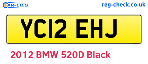 YC12EHJ are the vehicle registration plates.