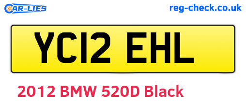 YC12EHL are the vehicle registration plates.
