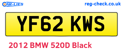 YF62KWS are the vehicle registration plates.