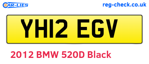 YH12EGV are the vehicle registration plates.