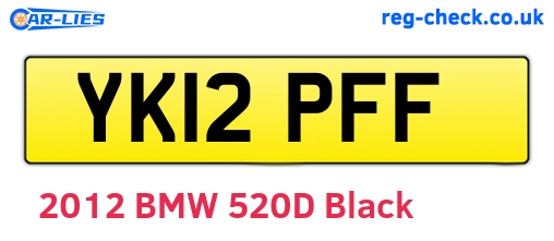 YK12PFF are the vehicle registration plates.