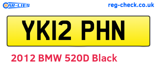 YK12PHN are the vehicle registration plates.