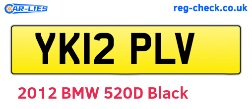 YK12PLV are the vehicle registration plates.