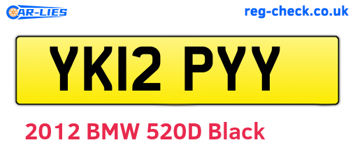 YK12PYY are the vehicle registration plates.