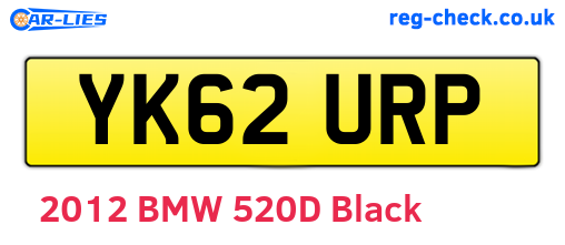 YK62URP are the vehicle registration plates.