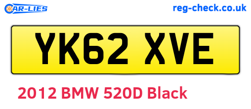 YK62XVE are the vehicle registration plates.