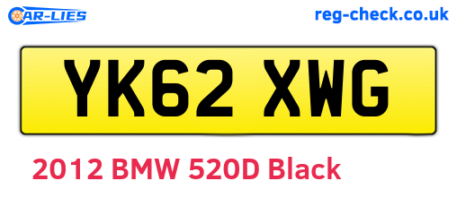 YK62XWG are the vehicle registration plates.