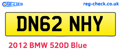 DN62NHY are the vehicle registration plates.