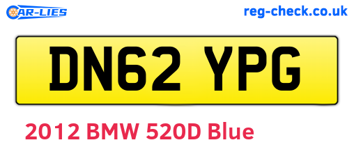 DN62YPG are the vehicle registration plates.