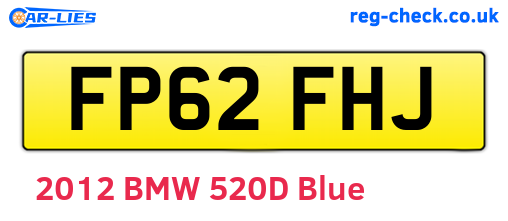 FP62FHJ are the vehicle registration plates.