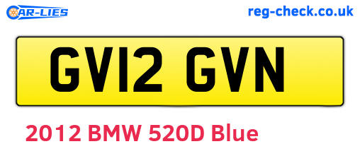 GV12GVN are the vehicle registration plates.