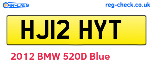 HJ12HYT are the vehicle registration plates.