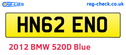 HN62ENO are the vehicle registration plates.