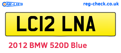 LC12LNA are the vehicle registration plates.