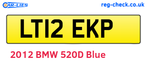 LT12EKP are the vehicle registration plates.