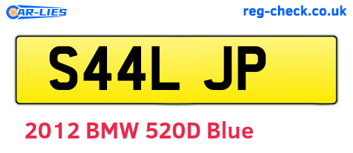 S44LJP are the vehicle registration plates.