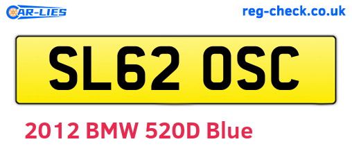 SL62OSC are the vehicle registration plates.
