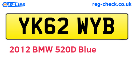 YK62WYB are the vehicle registration plates.