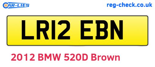 LR12EBN are the vehicle registration plates.