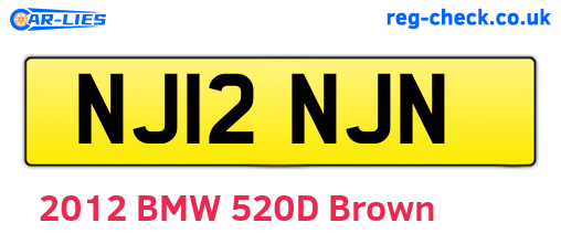 NJ12NJN are the vehicle registration plates.
