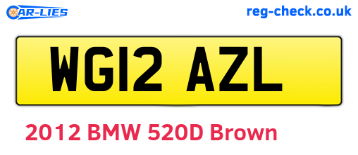 WG12AZL are the vehicle registration plates.
