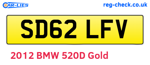 SD62LFV are the vehicle registration plates.