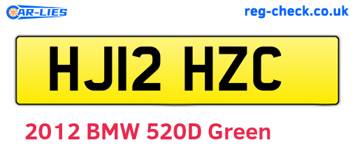 HJ12HZC are the vehicle registration plates.