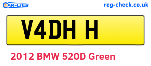 V4DHH are the vehicle registration plates.