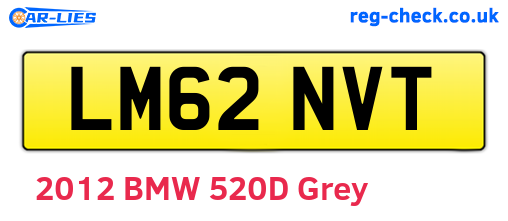 LM62NVT are the vehicle registration plates.