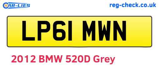LP61MWN are the vehicle registration plates.