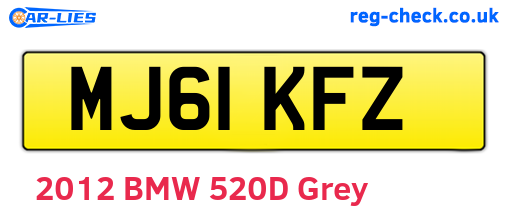 MJ61KFZ are the vehicle registration plates.